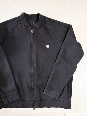 Apple Branded Store Employee Full Zip Track Jacket - Size L - Black